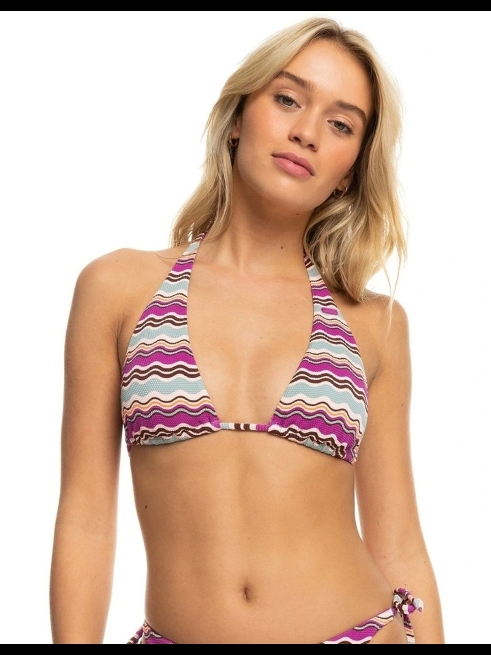 NWT Flowy Mood Tiki Tri Bikini Top in Pale Dogwood